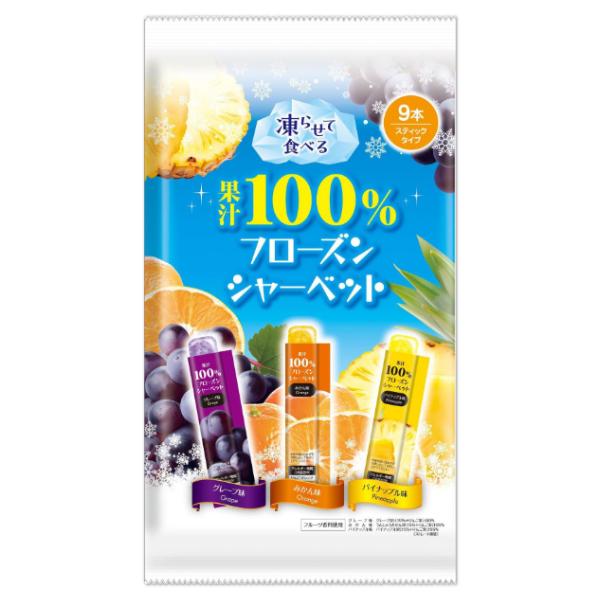 RIBBON リボン 果汁100％フローズンシャーベット 9本×16入 (デザート