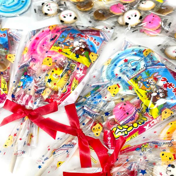 お菓子のブーケ ぺろぺろキャンディ入り ギフト 詰め合わせ 4点セット