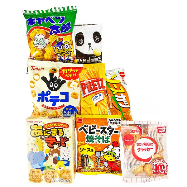 お菓子 駄菓子 詰め合わせ 8点セット 500円 (地蔵盆シール付き A500
