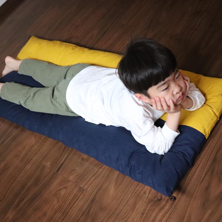 キッズサイズ ごろ寝敷き布団 55×120cm 洛中高岡屋 日本製 京都職人手仕立て 軽量 お昼寝マット_3