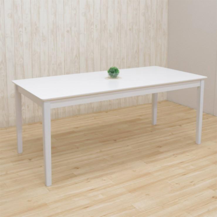 ホワイト ダイニングテーブル 幅170cm 6人用 木製 ac170-360wh 北欧風 カフェ風 白色 ウッドテーブル 食卓 大人数 大きめ 5s-1k-269 hr_3
