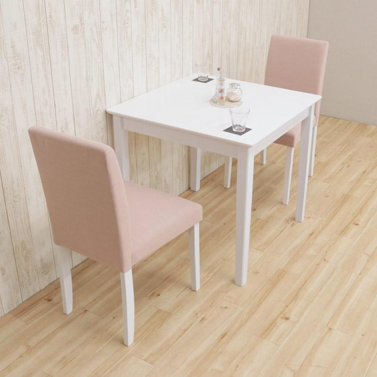 ダイニングテーブルセット3点 幅75cm ac75-3-rusi342 ホワイト 白 ピンク ブルー 2人用 コンパクト チェア 食卓 リビング 6s-2k-170/160 hg_6