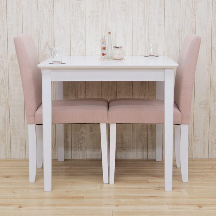 ダイニングテーブルセット3点 幅75cm ac75-3-rusi342 ホワイト 白 ピンク ブルー 2人用 コンパクト チェア 食卓 リビング 6s-2k-170/160 hg_7