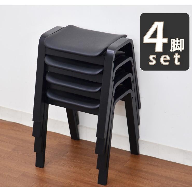 IKEAロースコグ スツール, ブラック　4脚セット IKEAロースコグ スツール, ブラック 4脚セット RÅSKOG