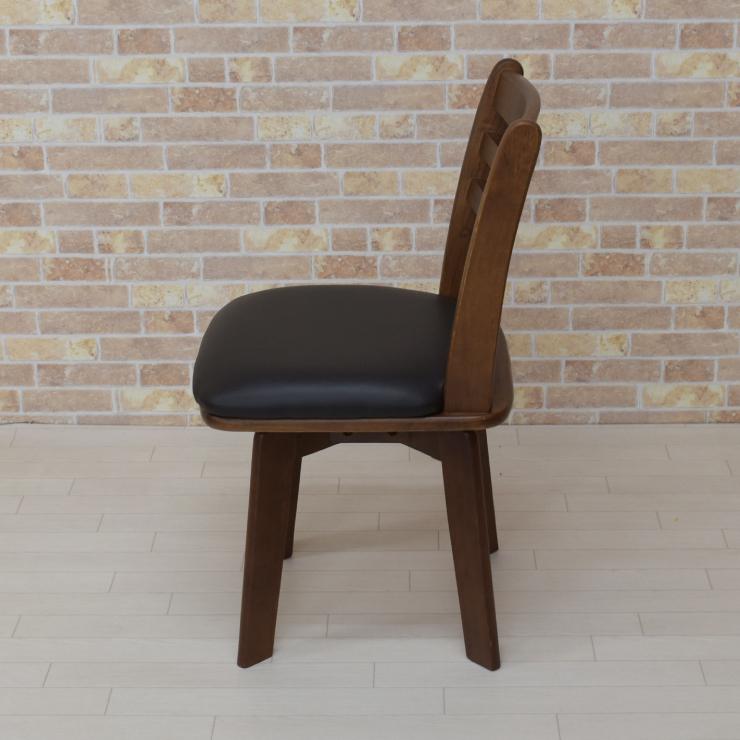 ダイニングテーブルセット 3点セット 幅75cm hp75-3-hop371wal 回転椅子 ウォールナット色 2人 北欧 2本脚 T脚 8s-2k-169/155 yk_12