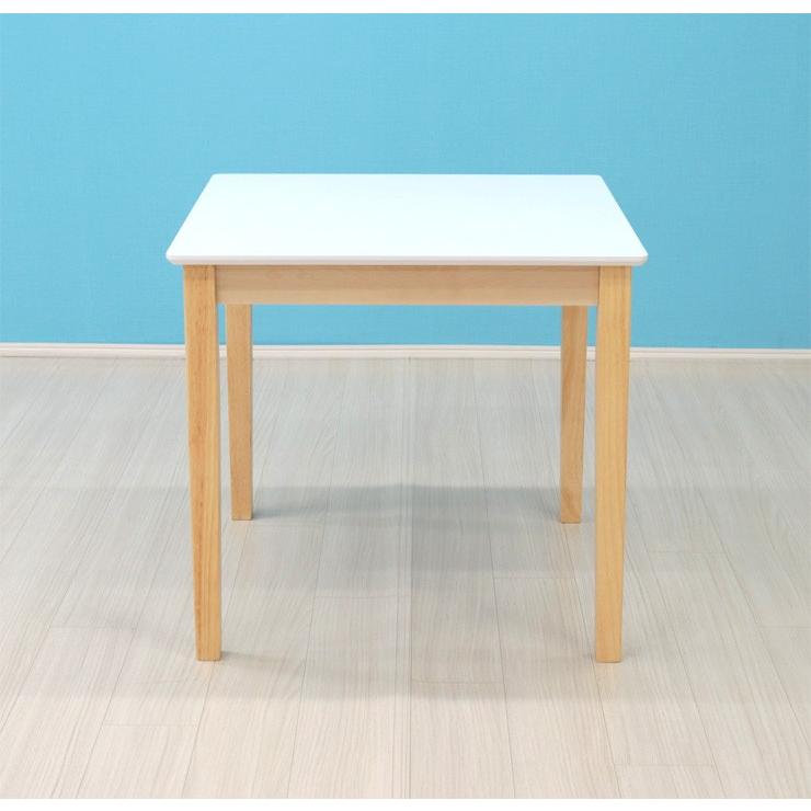 ダイニングテーブル 幅75cm 2人掛け kurosu75-360 クリア塗装 ホワイト