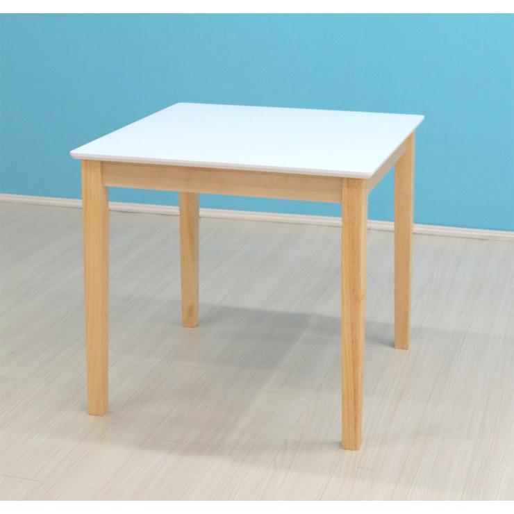 【新品・未使用】　ダイニングテーブル　75×75　ホワイト ダイニングテーブル 幅75cm 2人掛け kurosu75-360 クリア塗装 ホワイト