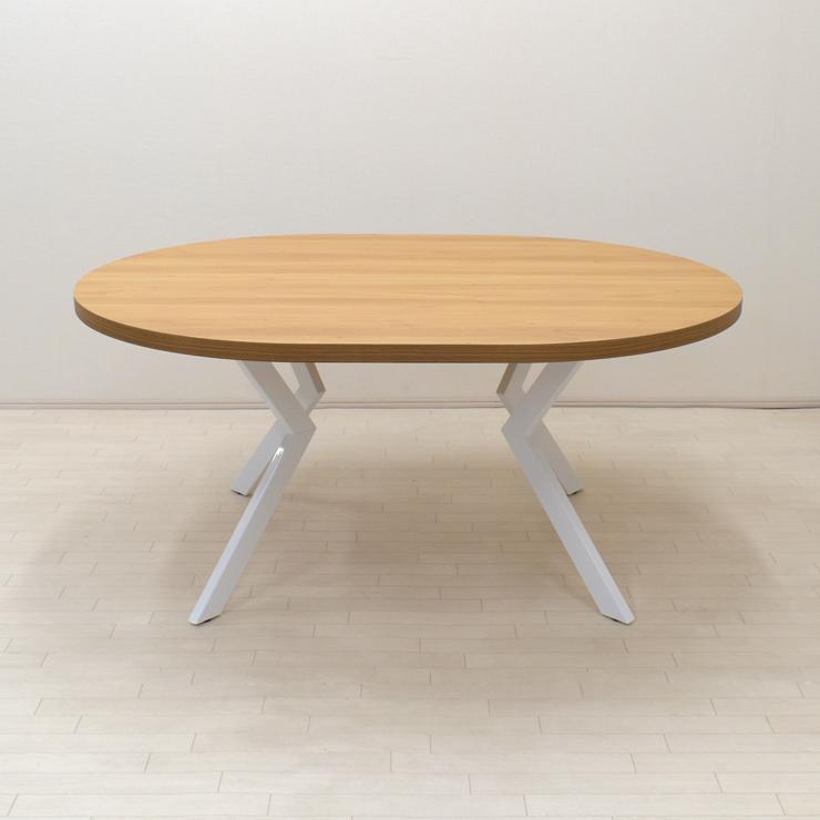 工場アウトレット品 楕円テーブル 丸 幅160cm 4人掛け用 ml160 工場アウトレット品 楕円テーブル 丸 幅160cm 4人掛け用 ml160