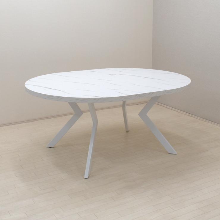 工場アウトレット品 楕円テーブル 幅160cm 4人用 ml160-369wh 工場アウトレット品 楕円テーブル 幅160cm 4人用 ml160-369wh