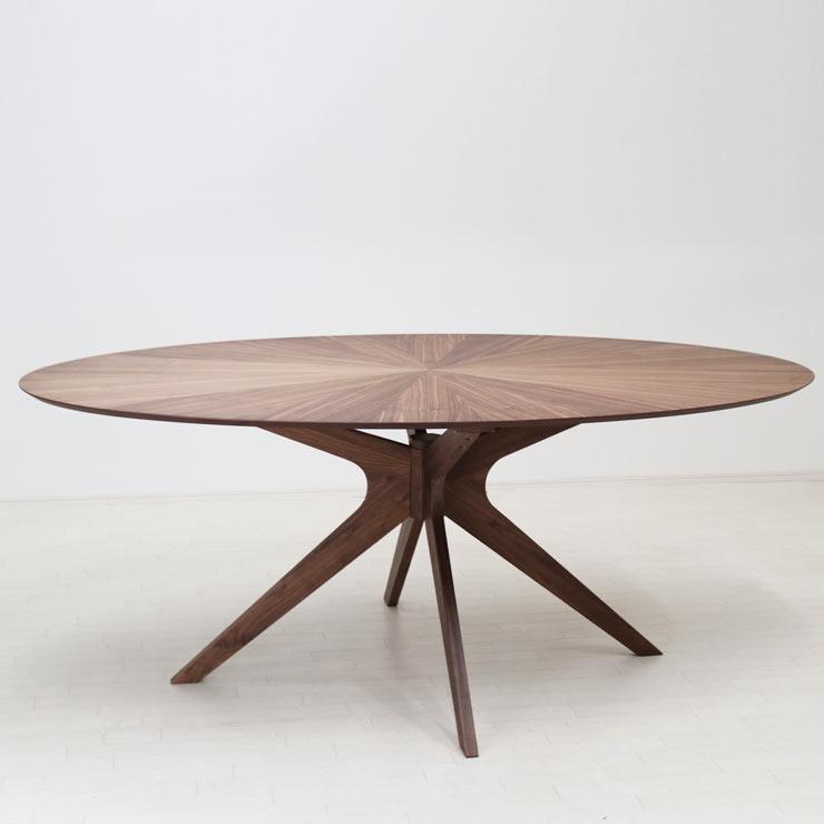 幅182cm 高さ72cm 楕円 ダイニングテーブル 北欧 sbkt182-351wn