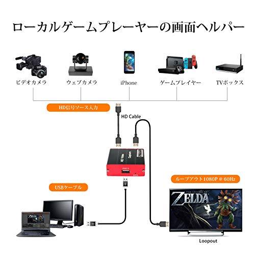 TreasLin HDMI キャプチャーボード USBゲームキャプチャー ビデオキャプチャー｜takara777｜03