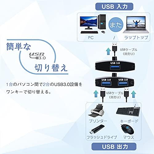 USB 切替器 3.0 高速転送 USB 切り替え 2台PC用 プリンタ マウス キーボード ハ｜takara777｜02