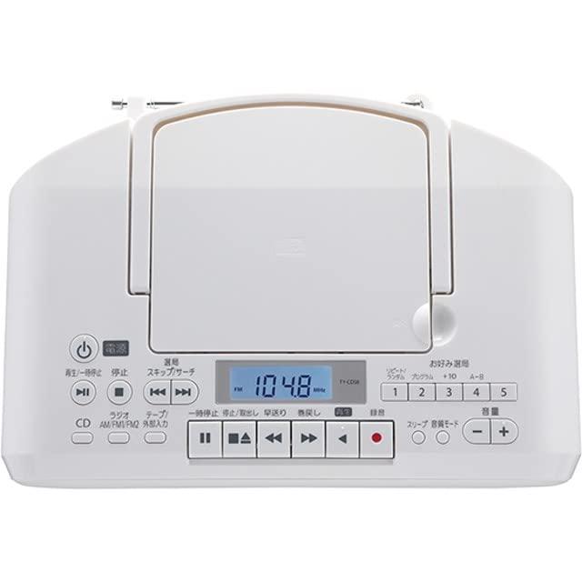 東芝(TOSHIBA) CDラジオカセットレコーダー (ホワイト) TY-CDS8(W)｜takara777｜03