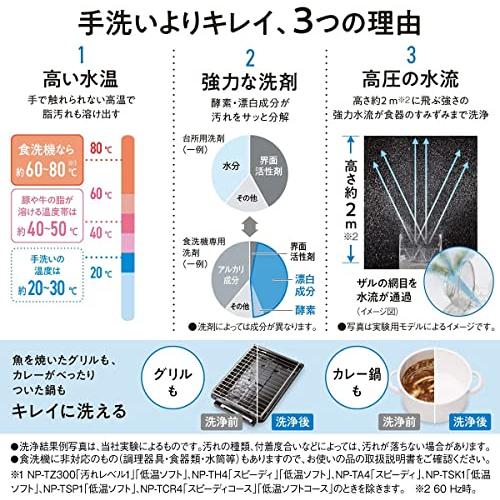 パナソニック 食器洗い乾燥機 ホワイト NP-TSP1-W 賃貸住宅にも置ける タンク式｜takara777｜07