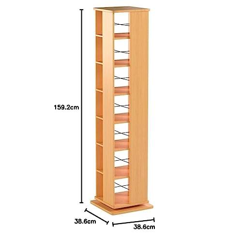 大人気ブランド通販 ラック コミック 回転 7段 幅38.6×奥行38.6×高さ159.2 ビーチ CR-1500