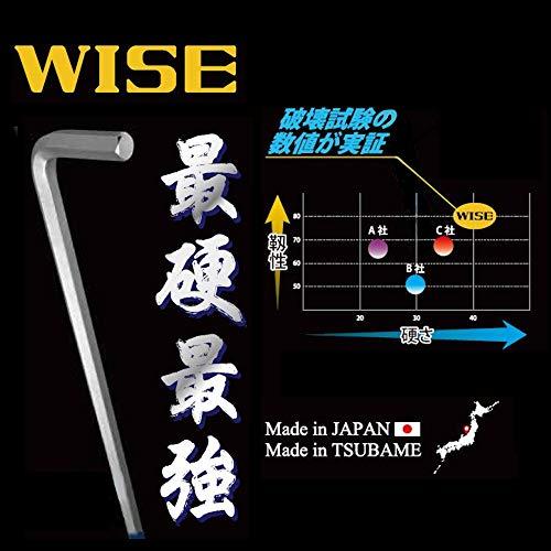 ワイズ(WISE) ボールポイント六角棒レンチ 4.0mm (ショート) 日本製/本締めが可｜takara777｜06