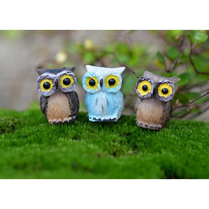 鳥模型 フクロウ コケリウム テラリウム フィギュア ミニチュア
