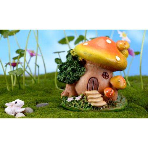 テラリウム フィギュア かいだん付き きのこのおしろ 建物模型 コケリウム 箱庭 アクアリウム ジオラマ アクアリウム