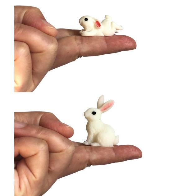 うさぎ一家 テラリウムフィギュア 動物 ミニチュア ミニ