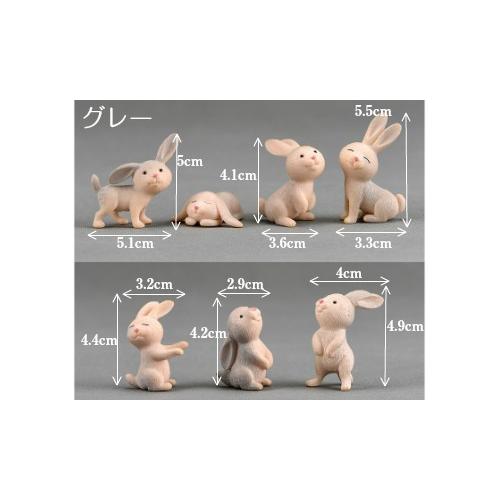 うさぎ 7体セット 動物フィギュア テラリウムフィギュア ミニフィギュア コケリウム ミニチュア 箱庭 ハンドメイド イベント Chenj テラリウム専門店takara 通販 Yahoo ショッピング