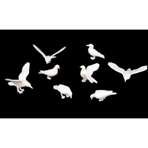 白鳩模型 はと 大サイズ とり 動物フィギュア 塗装動物 情景コレクション 鉄道模型 ジオラマ 建築模型 電車模型|takara77|02