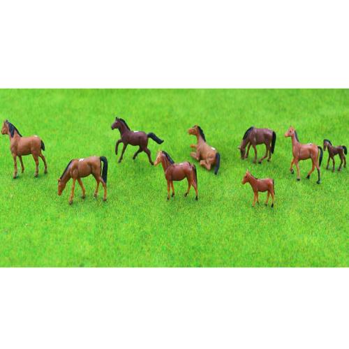 馬模型 うま 小サイズ 絶品 1：150 お買い得20体 動物フィギュア 電車模型 鉄道模型 建築模型 情景コレクション 塗装動物 ジオラマ 信用