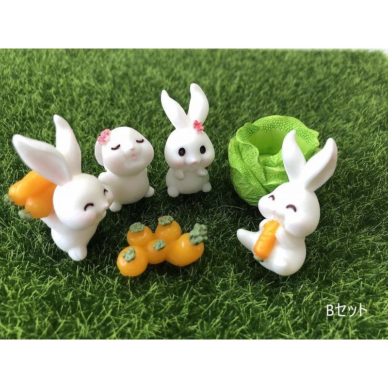 うさぎの楽園 にんじん うさぎセット 動物フィギュア うさぎ 白菜