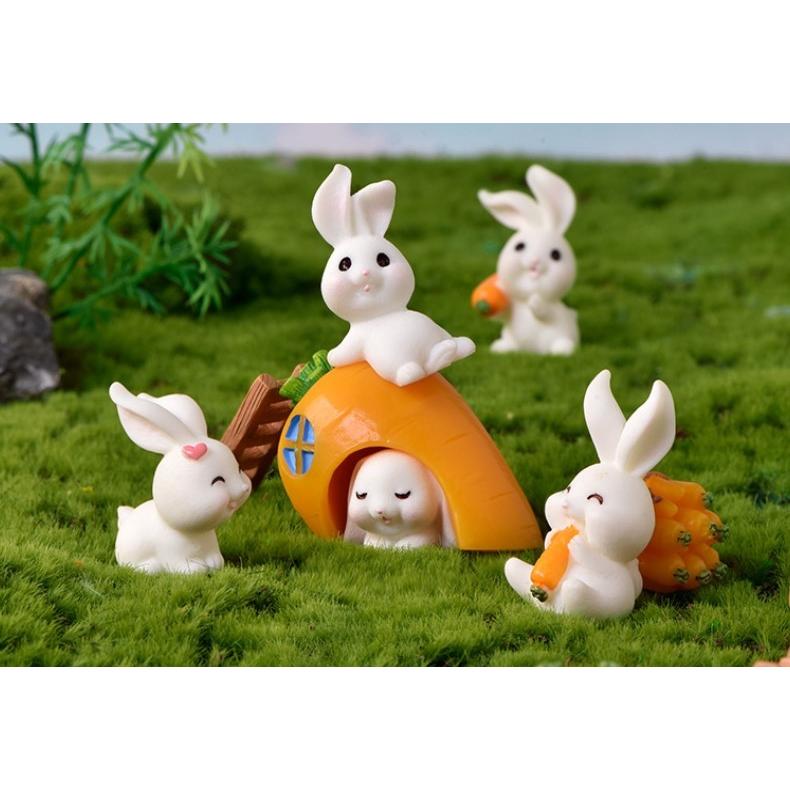 うさぎの楽園 にんじん うさぎセット 動物フィギュア うさぎ 白菜