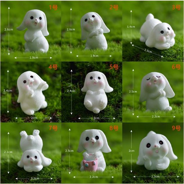 働く うさぎ 動物 テラリウムフィギュア フィギュア スノードーム ミニフィギュア コケリウム 苔盆栽 インテリア|takara77|02