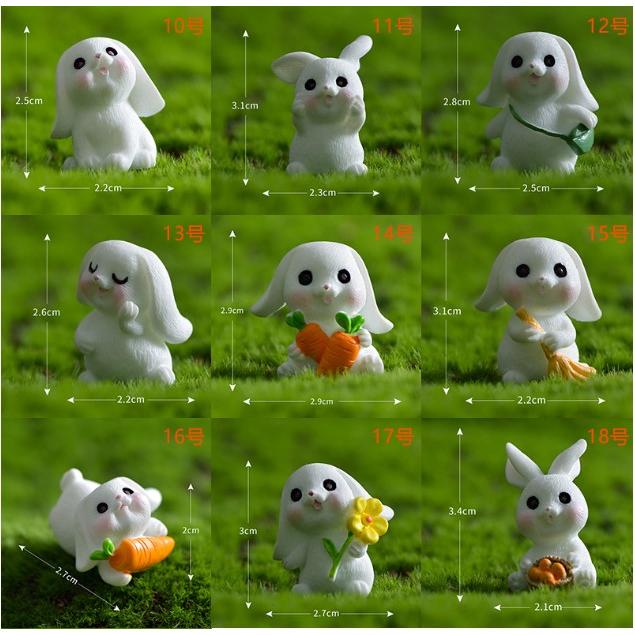 働く うさぎ 動物 テラリウムフィギュア フィギュア スノードーム ミニフィギュア コケリウム 苔盆栽 インテリア|takara77|03