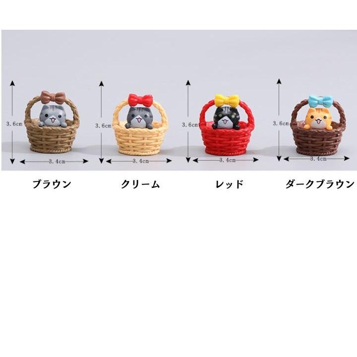 かごの中猫 ミニ テラリウム フィギュア ミニチュア コケリウム 苔 