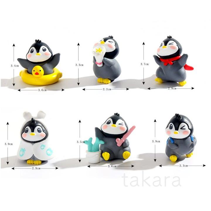 動物フィギュア ペンギン6種B 6体 テラリウム フィギュア ミニチュア