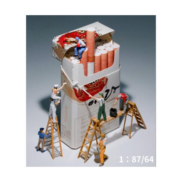 HO人形 情景コレクション ジオラマ人形 1:64 1:87 壁塗装作業人 HO人形 情景コレクション ジオラマ人形 1:64 1:87 壁塗装作業人
