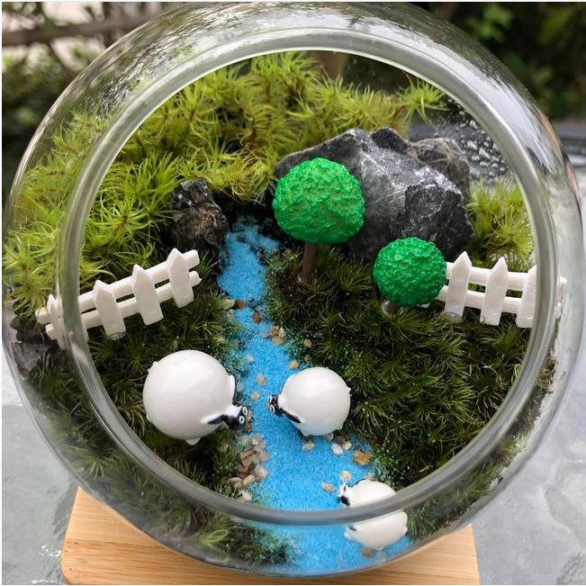 テラリウムキット 【羊の楽園】 コケリウム おしゃれ 贈り物 ガラス