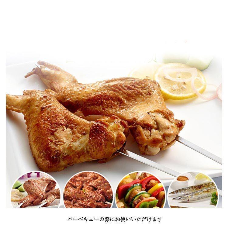 焼き串 ステンレス 50本入り バーベキュー 焼串 丸串 平串