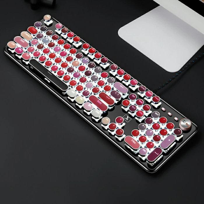 メカニカルキーボード タイプライターデザイン 青軸 有線 オシャレ 可愛い ワープロ プレゼント インスタグラム ゲーミングキーボード Cl K901 タカラbox 通販 Yahoo ショッピング