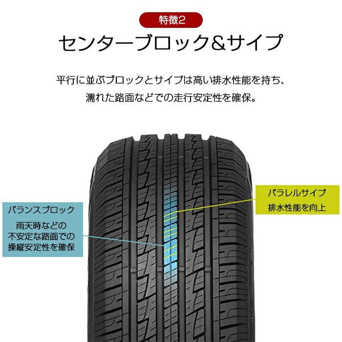 【送料無料】【2024年製】サマータイヤ17インチ 225/65R17-102H FRONWAY ROADPOWER H/T79【4本セット】/ 2256517 フロンウェイ ロードパワー｜takarabox｜03