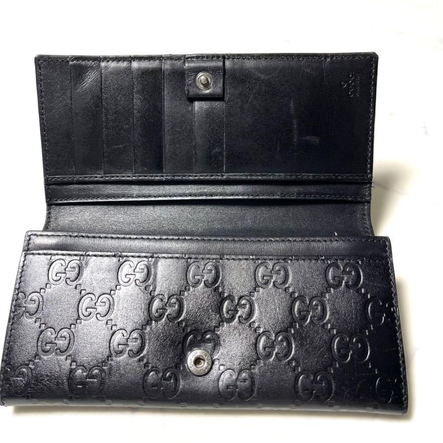 GUCCI グッチ 長財布 シマ ラウンドジップ ブラック 黒 公式通販