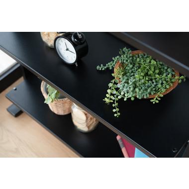 DIS-73BK 東谷 収納家具 シェルフ・ラック 2WAYラック3D 色：ブラック ロット1 W80.5×D31×H85.5/91