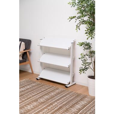 DIS-73WH 東谷 収納家具 シェルフ・ラック 2WAYラック3D 色：ホワイト ロット1 W80.5×D31×H85.5/91