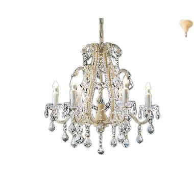 ◇遠藤照明取扱　ITALY製　アラバスター シャンデリア６灯　XLC-2091K Sale◇遠藤照明取扱 ITALY製 アラバスターシャンデリアXLC-2091K