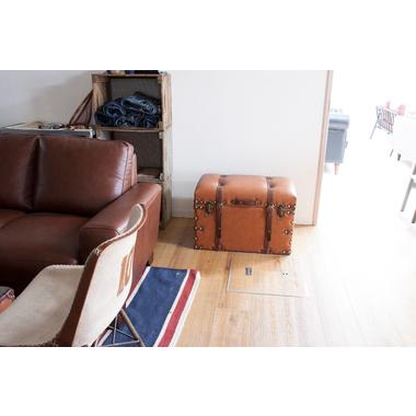IW-276 東谷 収納家具 収納箱 トランクセット 色：ブラウン ロット1 S:W50×D35.5×H35／L:W66×D41×H46_4