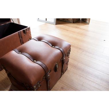 IW-276 東谷 収納家具 収納箱 トランクセット 色：ブラウン ロット1 S:W50×D35.5×H35／L:W66×D41×H46_8