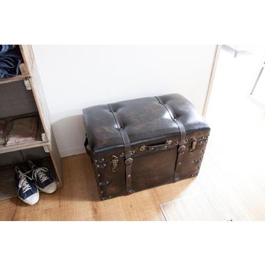 IW-876 東谷 収納家具 収納箱 トランクセット 色：ブラック ロット1 S:W50×D35.5×H35／L:W66×D41×H46_19