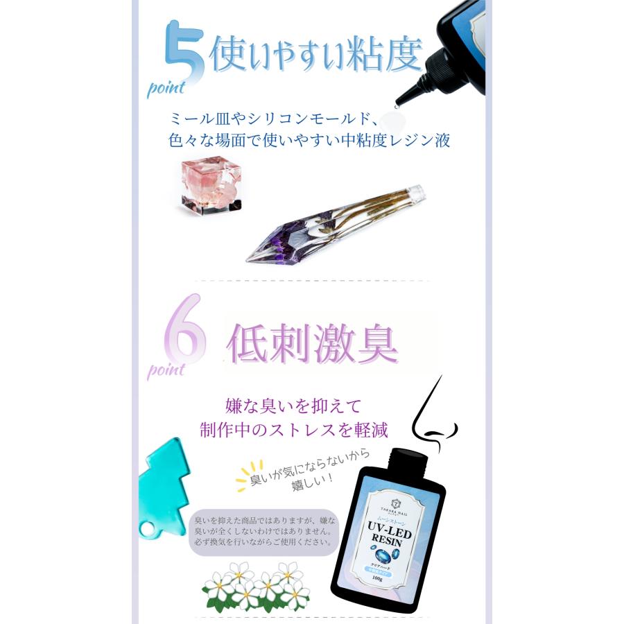最安値に挑戦中 レジン液4本セット ムーンストーン レジン液 100g【メール便対応】シリコンモールド 超クリア　 |  | 04