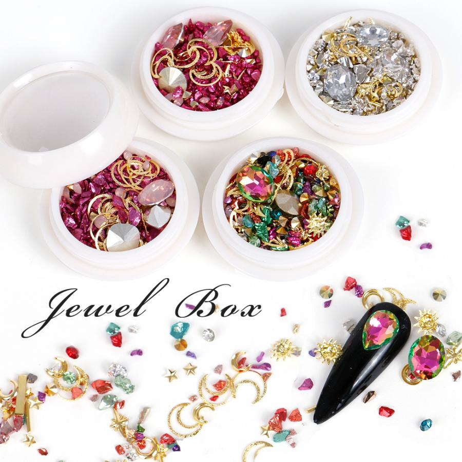 ネイルパーツ クラッシュ ラインストーン ジュエルボックス ネイルパーツセット メール便対応 可愛い 華やか ネイルアクセサリー デコパーツ ネイルア Dcoprt03 東京タカラネイル 通販 Yahoo ショッピング