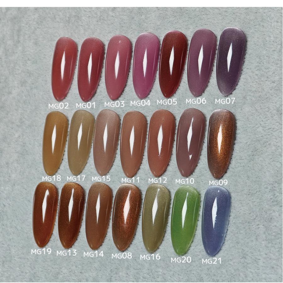 全色セット HEMA FREE 超微粒子 サテン マグネットジェル 21色セット