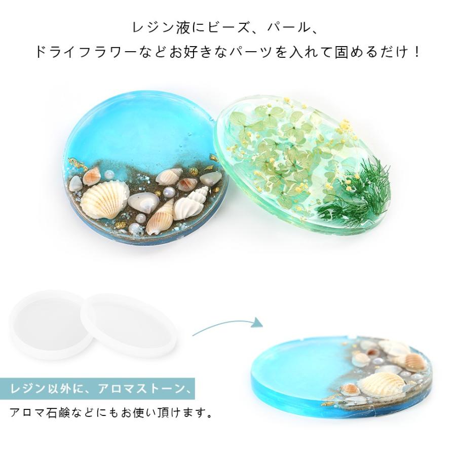 シリコンモールド 特大 プレート 2種 円形 楕円形【メール便対応】丸