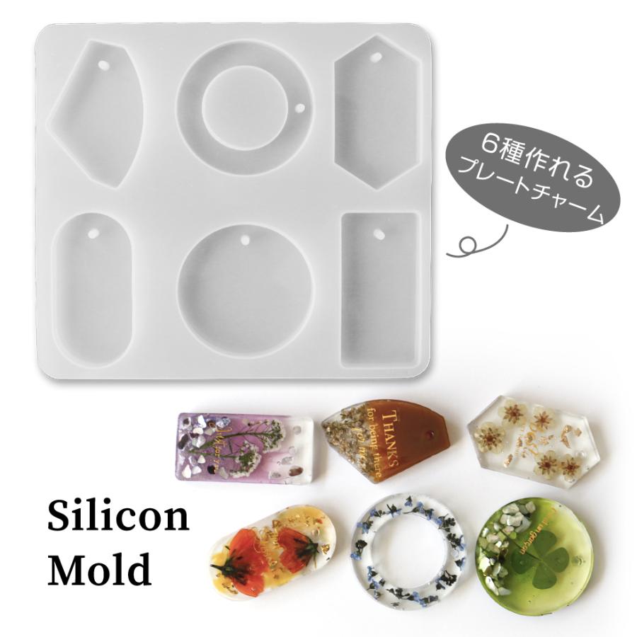 シリコンモールド プレートチャーム 6種作れる タグ型 プレート型 ペンダントトップ キーホルダーチャーム メール便対応 シリコン型 レジン型 Rsnsil2 東京タカラネイル 通販 Yahoo ショッピング