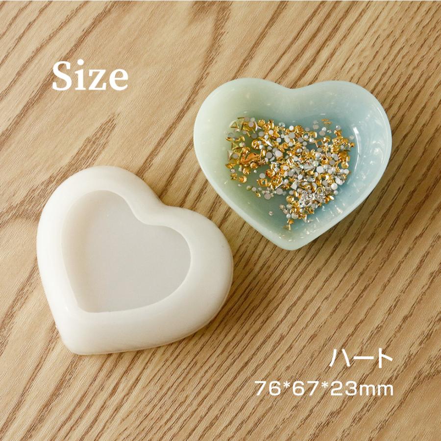 ハンドメイド レジン ハート小皿① ハンドメイド レジン ハート小皿①